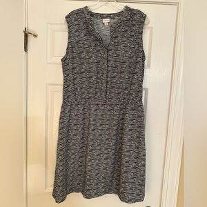 NWT Merona Women's Dress Lightweight Sleeveless Black/White Size XL